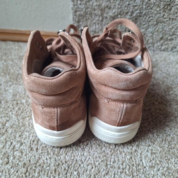 Rag & Bone Womens Kent Mid Top Tan Suede Sneakers Lace Up Size 36.5 (6.5) - Picture 4 of 9